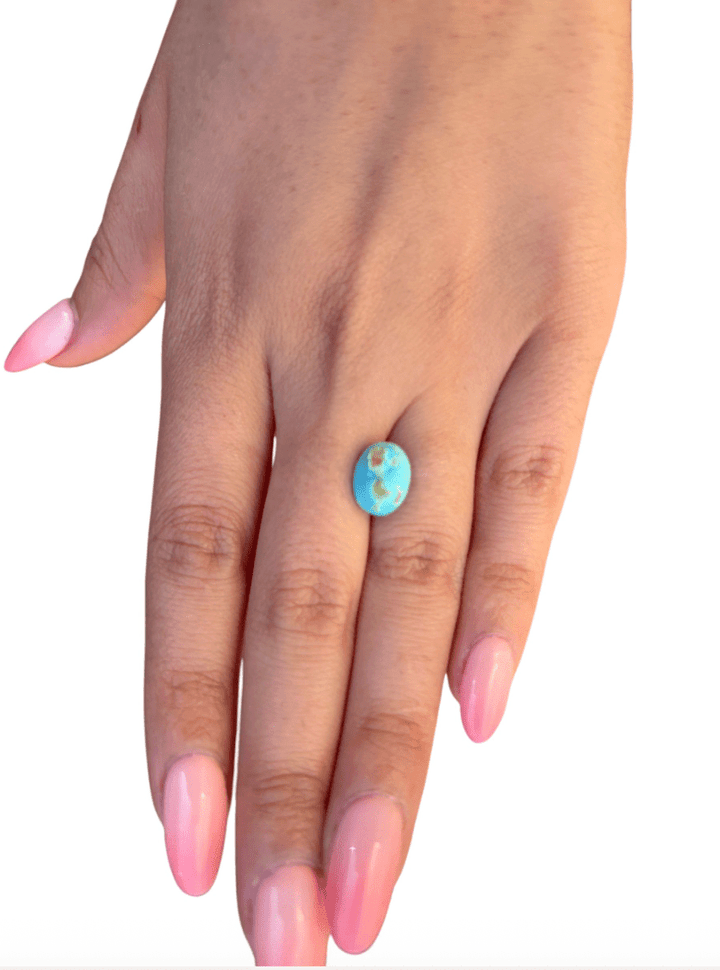 4.45 ct Persian Robins Egg Blue Natural Turquoise - Kingdom Jewelry