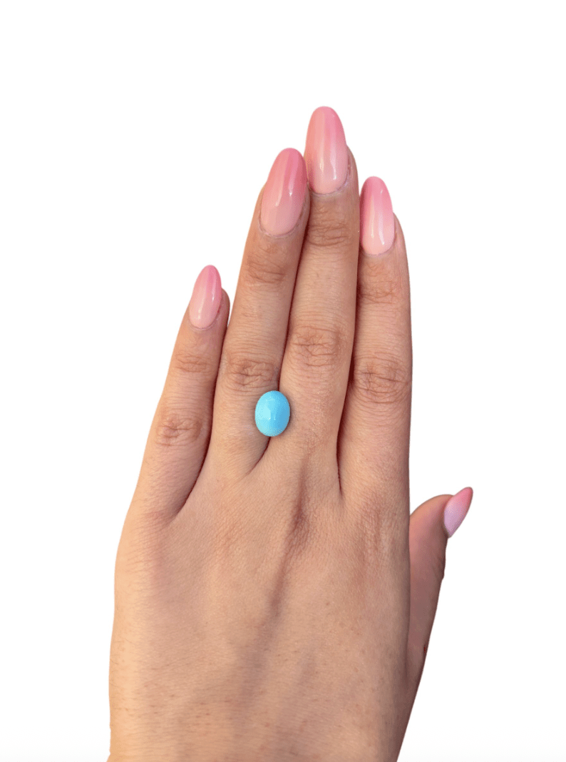 4.45 ct Persian Robins Egg Blue Natural Turquoise - Kingdom Jewelry