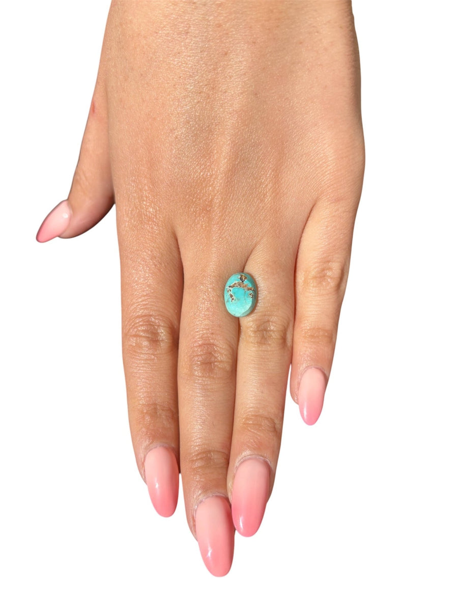 4.45ct Natural Robin's Egg Blue Persian Turquoise Cabochon - Kingdom Jewelry