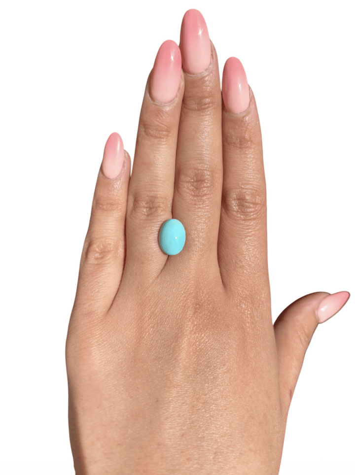 4.45ct Persian Robins Egg Blue Natural Turquoise - Kingdom Jewelry
