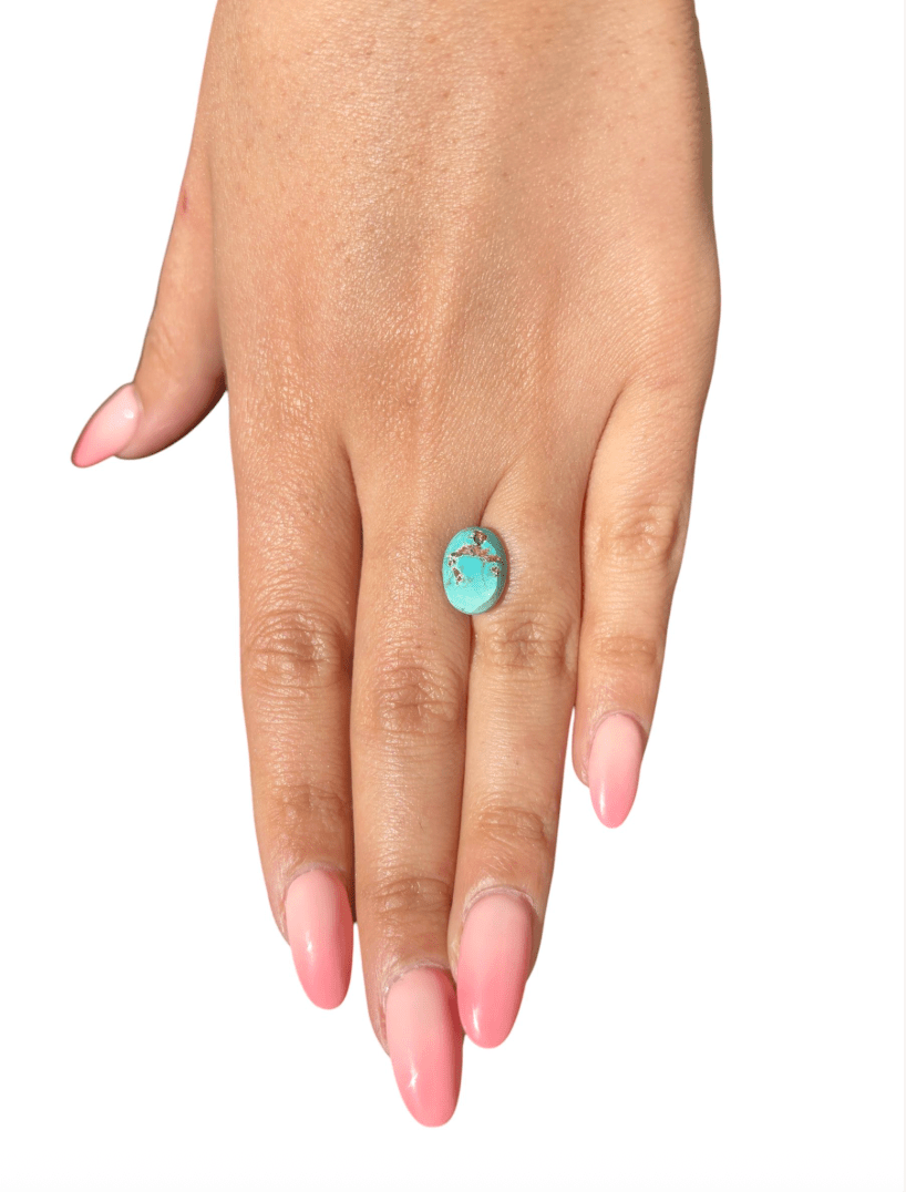 4.45ct Persian Robins Egg Blue Natural Turquoise - Kingdom Jewelry