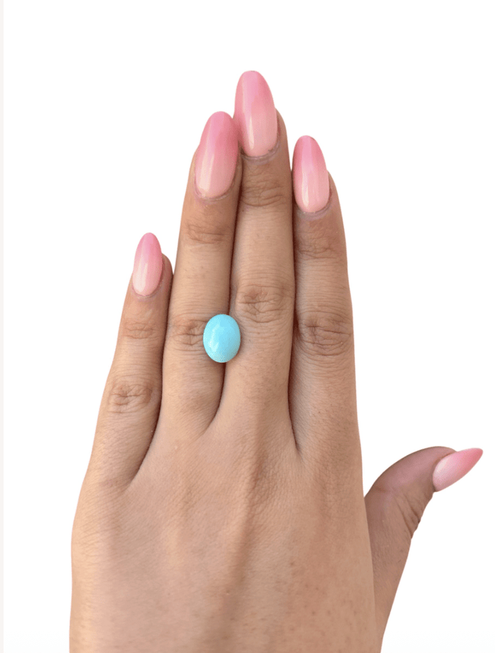 4.65ct Persian Robins Egg Blue Natural Turquoise - Kingdom Jewelry