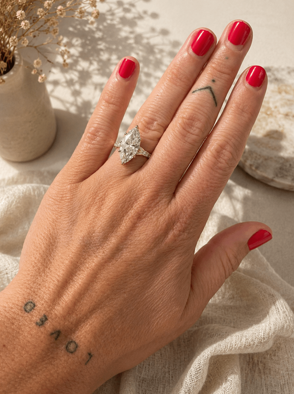 4ct Marquise Ring w/ Pave Shank - Kingdom Jewelry