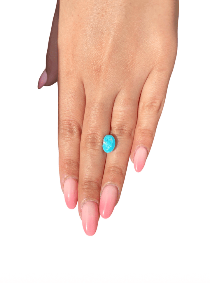 4ct Persian Robins Egg Blue Natural Turquoise - Kingdom Jewelry