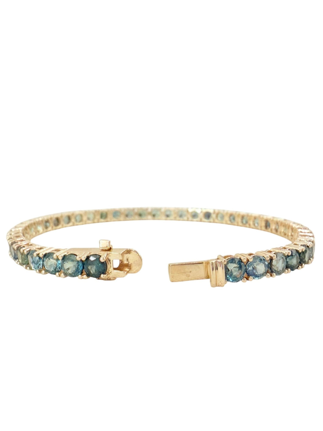 4mm Madagascar and Montana Heated and Unheated Sapphire 7” Tennis Bracelet - Kingdom Jewelry
