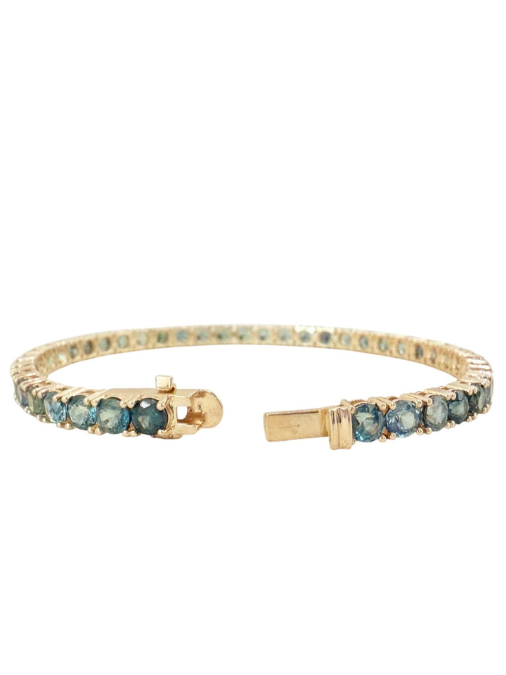 4mm Madagascar and Montana Heated and Unheated Sapphire 7” Tennis Bracelet - Kingdom Jewelry