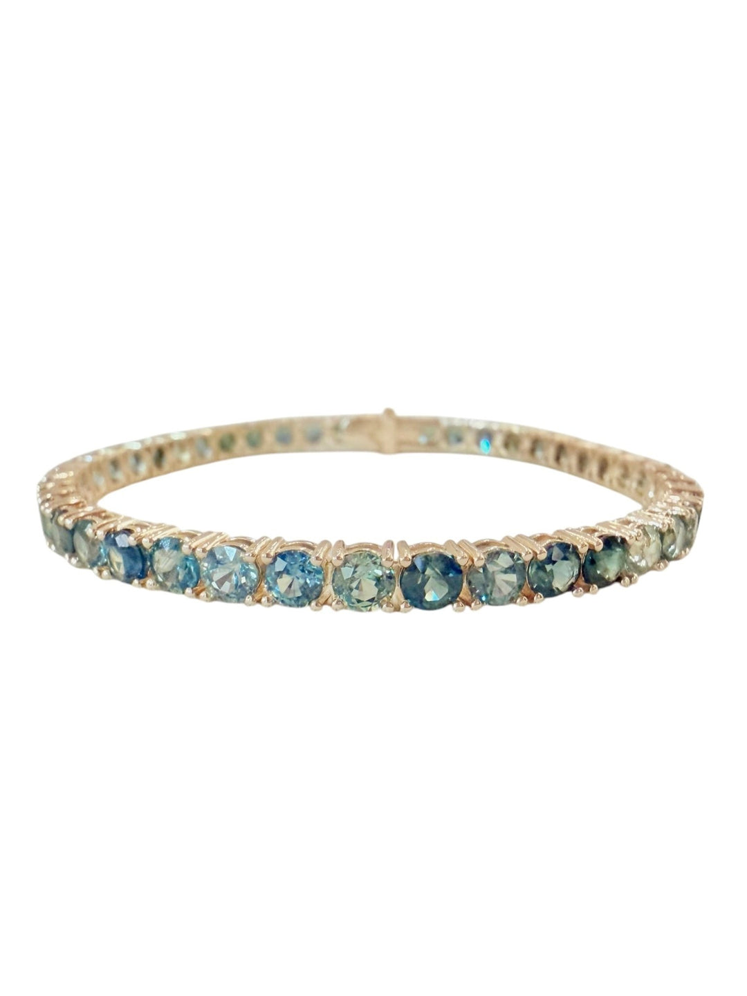 4mm Madagascar and Montana Heated and Unheated Sapphire 7” Tennis Bracelet - Kingdom Jewelry