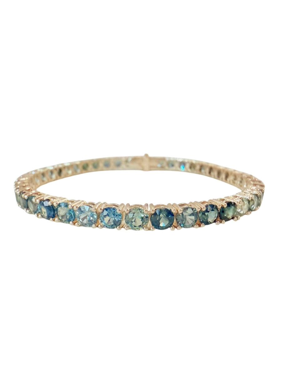 4mm Madagascar and Montana Heated and Unheated Sapphire 7” Tennis Bracelet - Kingdom Jewelry