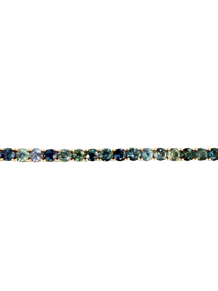 4mm Madagascar and Montana Heated and Unheated Sapphire 7” Tennis Bracelet - Kingdom Jewelry
