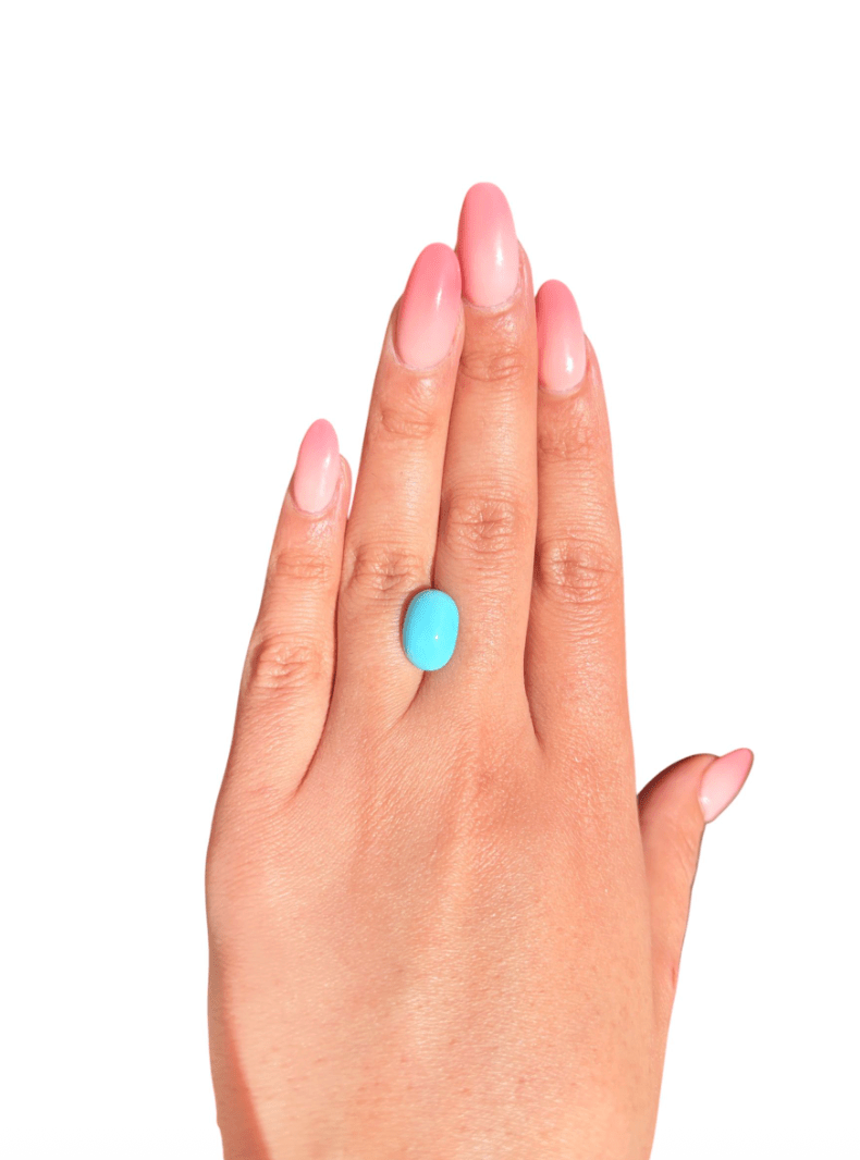 5.20ct Persian Robins Egg Blue Natural Turquoise - Kingdom Jewelry