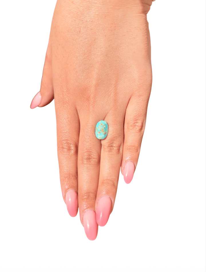 5.20ct Persian Robins Egg Blue Natural Turquoise - Kingdom Jewelry