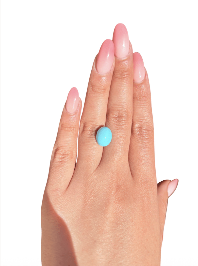 5.30ct Persian Robins Egg Blue Natural Turquoise - Kingdom Jewelry