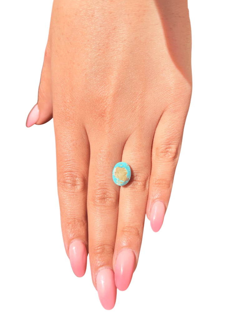 5.30ct Persian Robins Egg Blue Natural Turquoise - Kingdom Jewelry