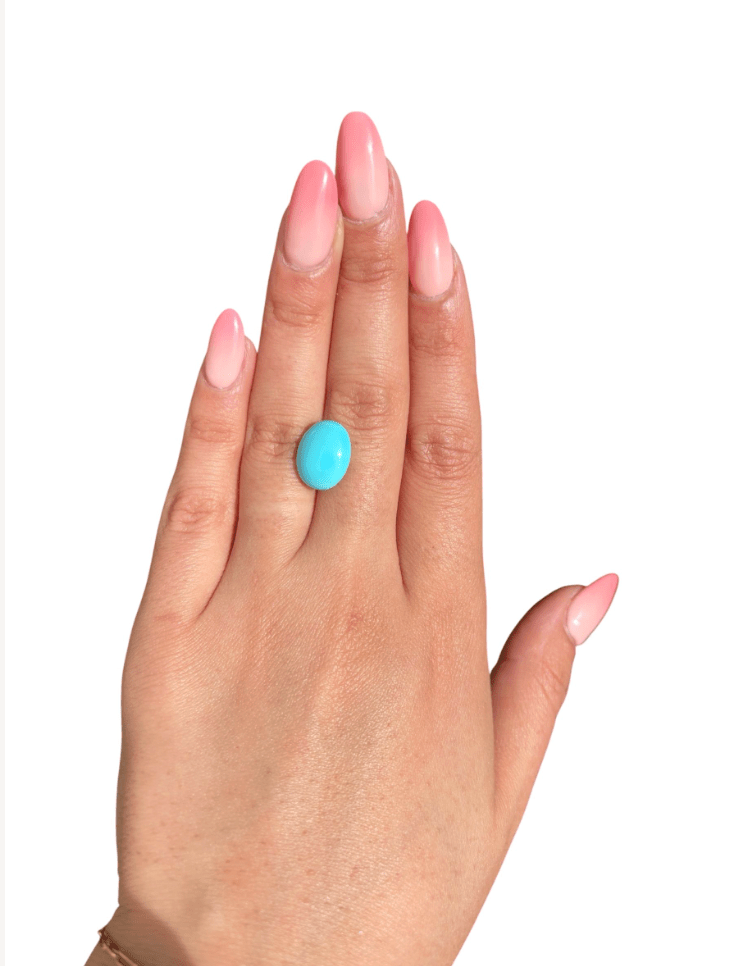 5.55ct Natural Robin's Egg Blue Persian Turquoise - Kingdom Jewelry