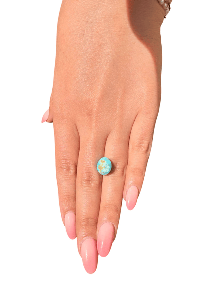 5.85 ct Persian Robins Egg Blue Natural Turquoise - Kingdom Jewelry