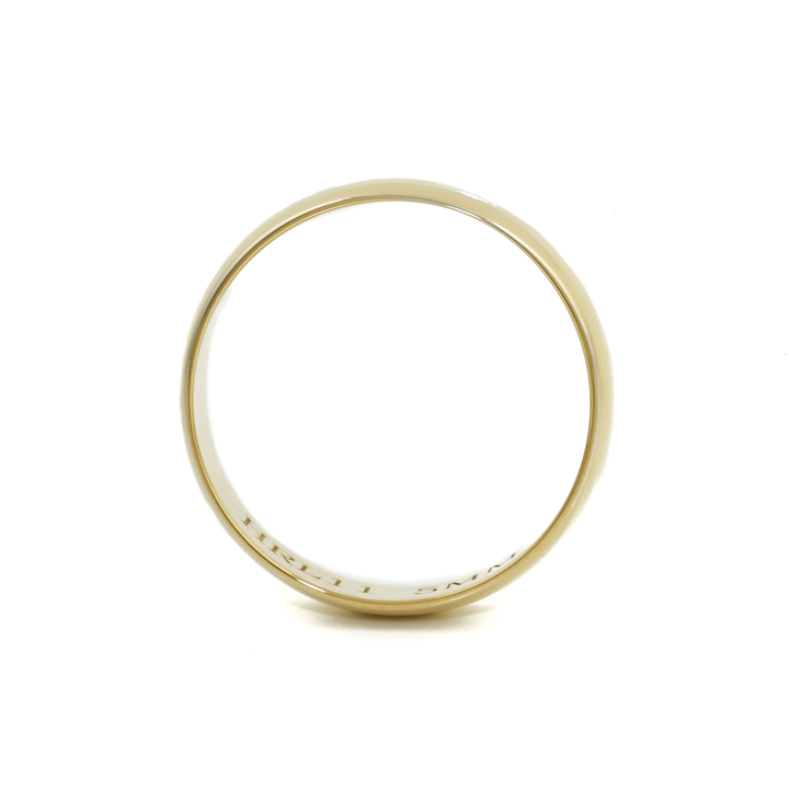 5mm Smooth Dome Half - Round Cigar Band - Kingdom Jewelry