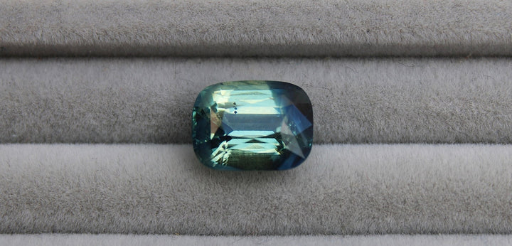6.11ct Cushion Cut Parti Sapphire - Kingdom Jewelry