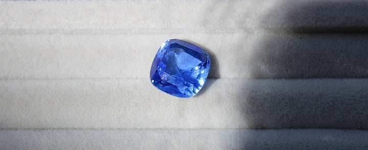 6.15ct Cushion Royal Blue Sapphire - Kingdom Jewelry