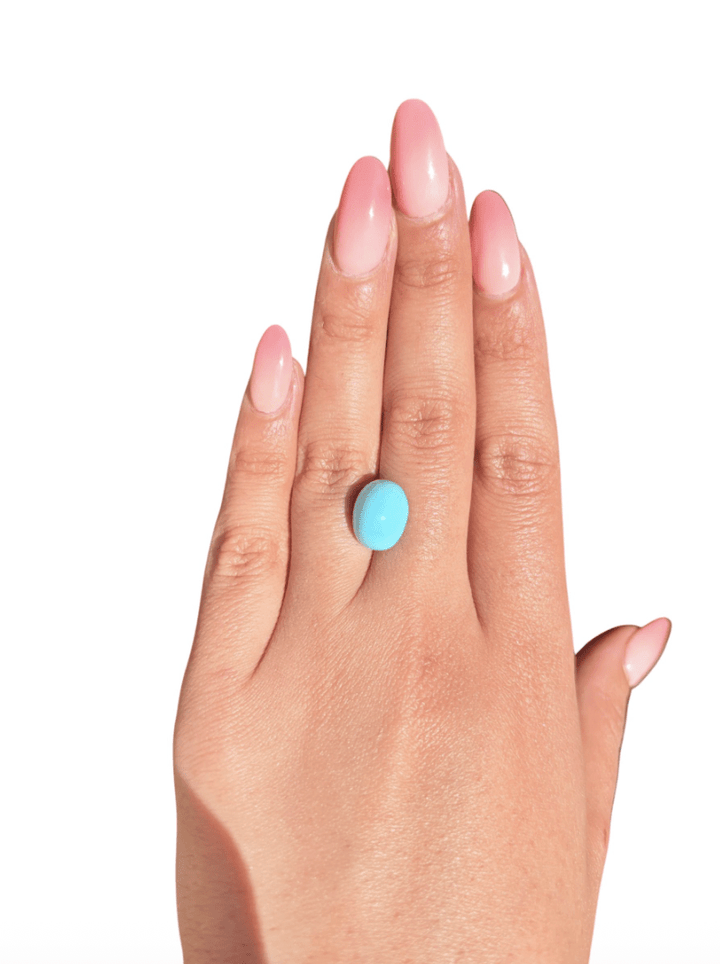 6.20 ct Persian Robins Egg Blue Natural Turquoise - Kingdom Jewelry