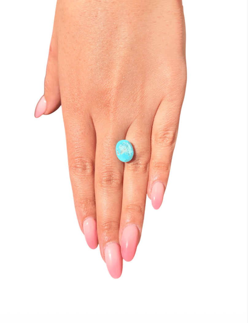 6.20 ct Persian Robins Egg Blue Natural Turquoise - Kingdom Jewelry