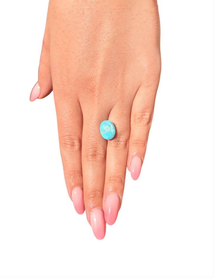 6.20 ct Persian Robins Egg Blue Natural Turquoise - Kingdom Jewelry
