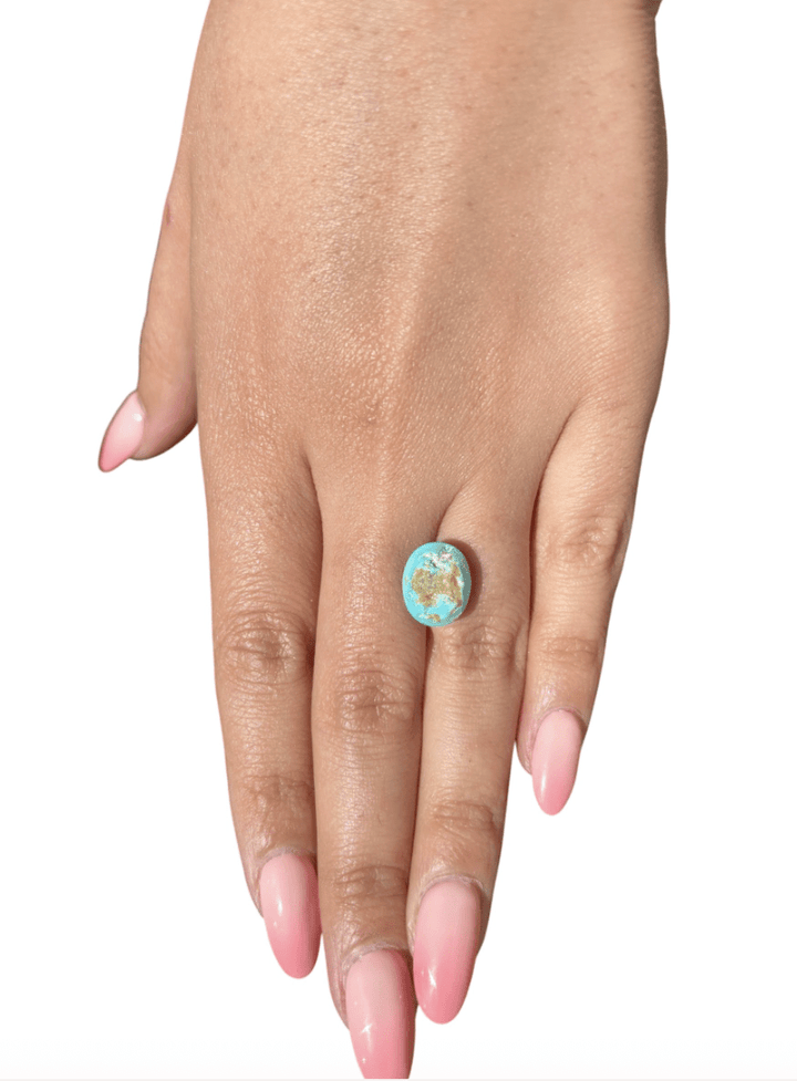 6.35ct Persian Robins Egg Blue Natural Turquoise - Kingdom Jewelry