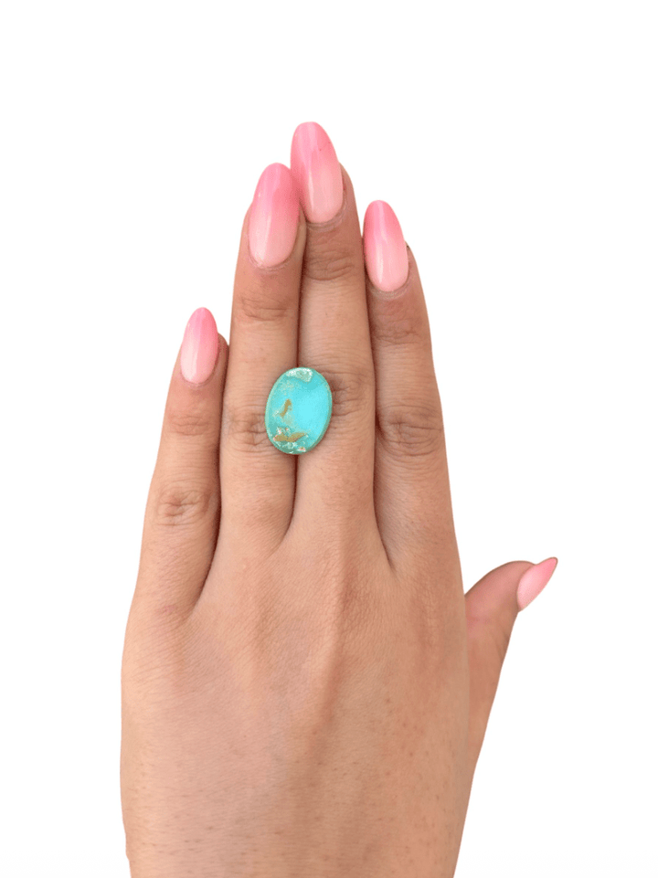 6.40ct Persian Robins Egg Blue Natural Turquoise - Kingdom Jewelry