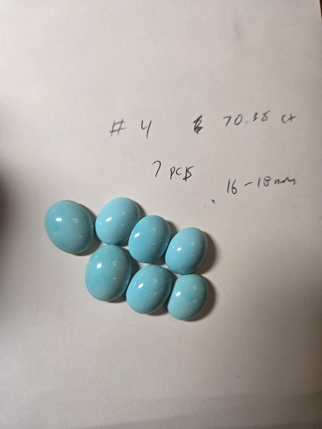 70.35 ct Persian Turquoise Cab Lot - Kingdom Jewelry