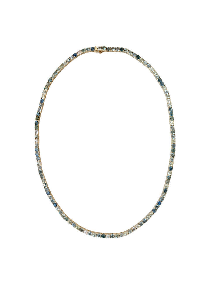 3.5mm Montana Sapphire 14K Yellow Gold 18” Riviera