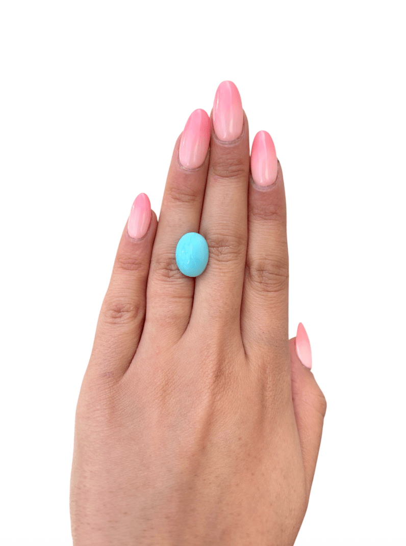 9.5ct Persian Robins Egg Blue Natural Turquoise - Kingdom Jewelry