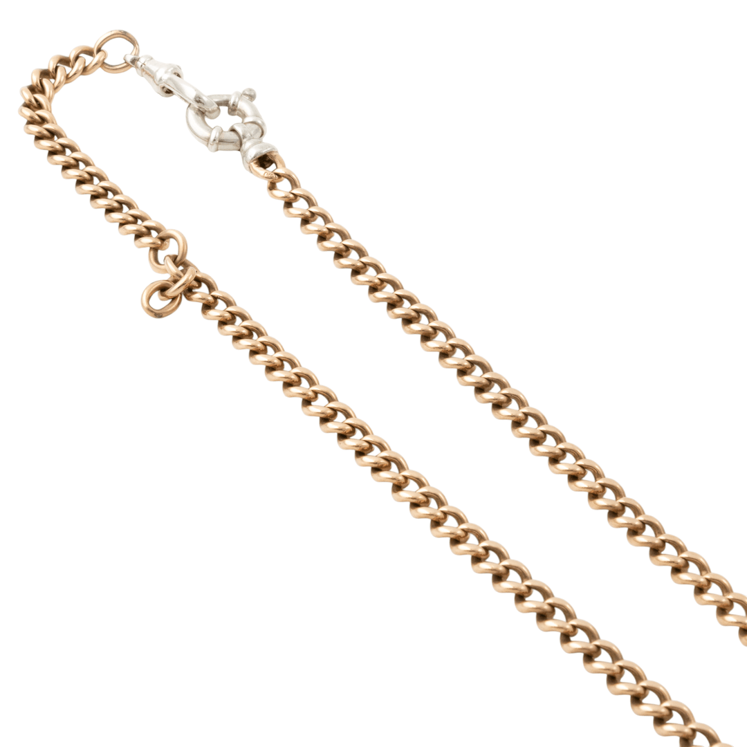 9k Rose Gold & Silver x Vintage 5mm Pocket Watch Chain - Kingdom Jewelry