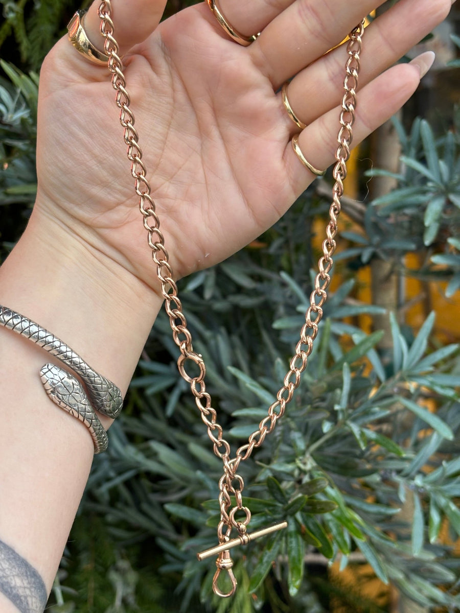 9K Watch Chain 1920's - Kingdom Jewelry