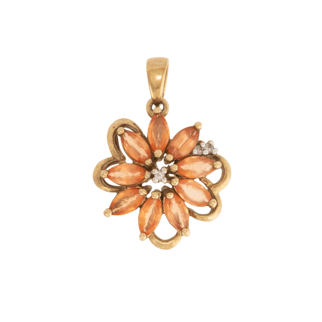 9k Yellow Gold x Vintage Floral Pendant - Kingdom Jewelry