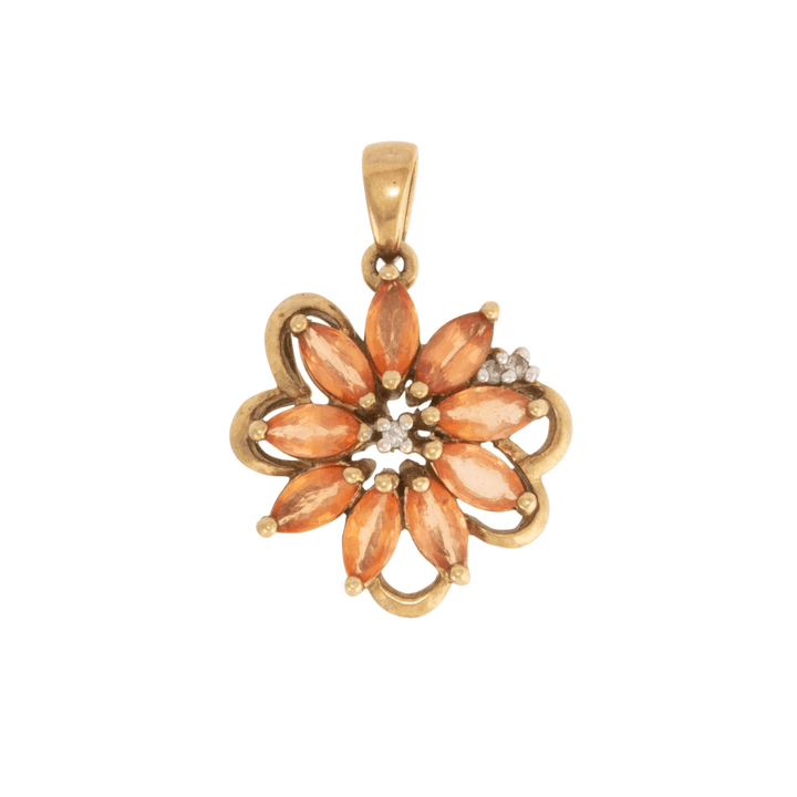 9k Yellow Gold x Vintage Floral Pendant - Kingdom Jewelry