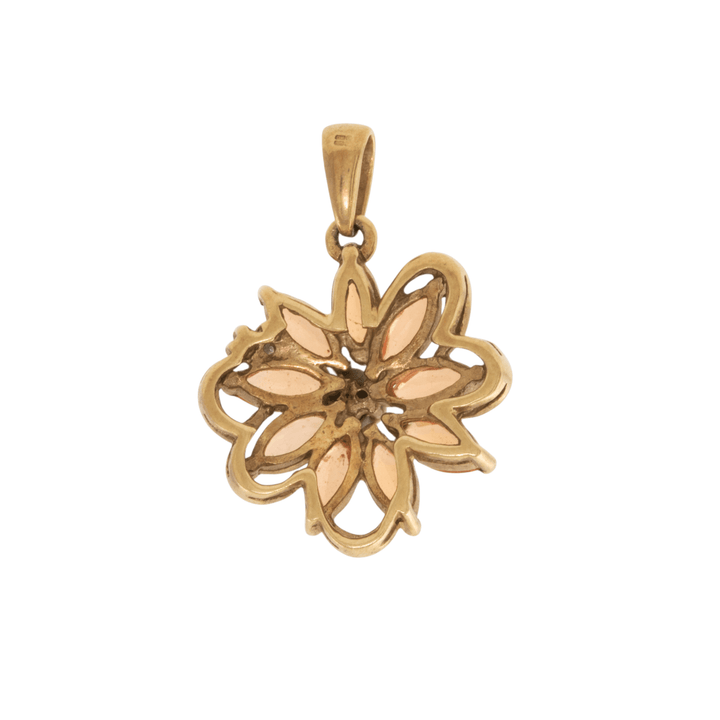 9k Yellow Gold x Vintage Floral Pendant - Kingdom Jewelry