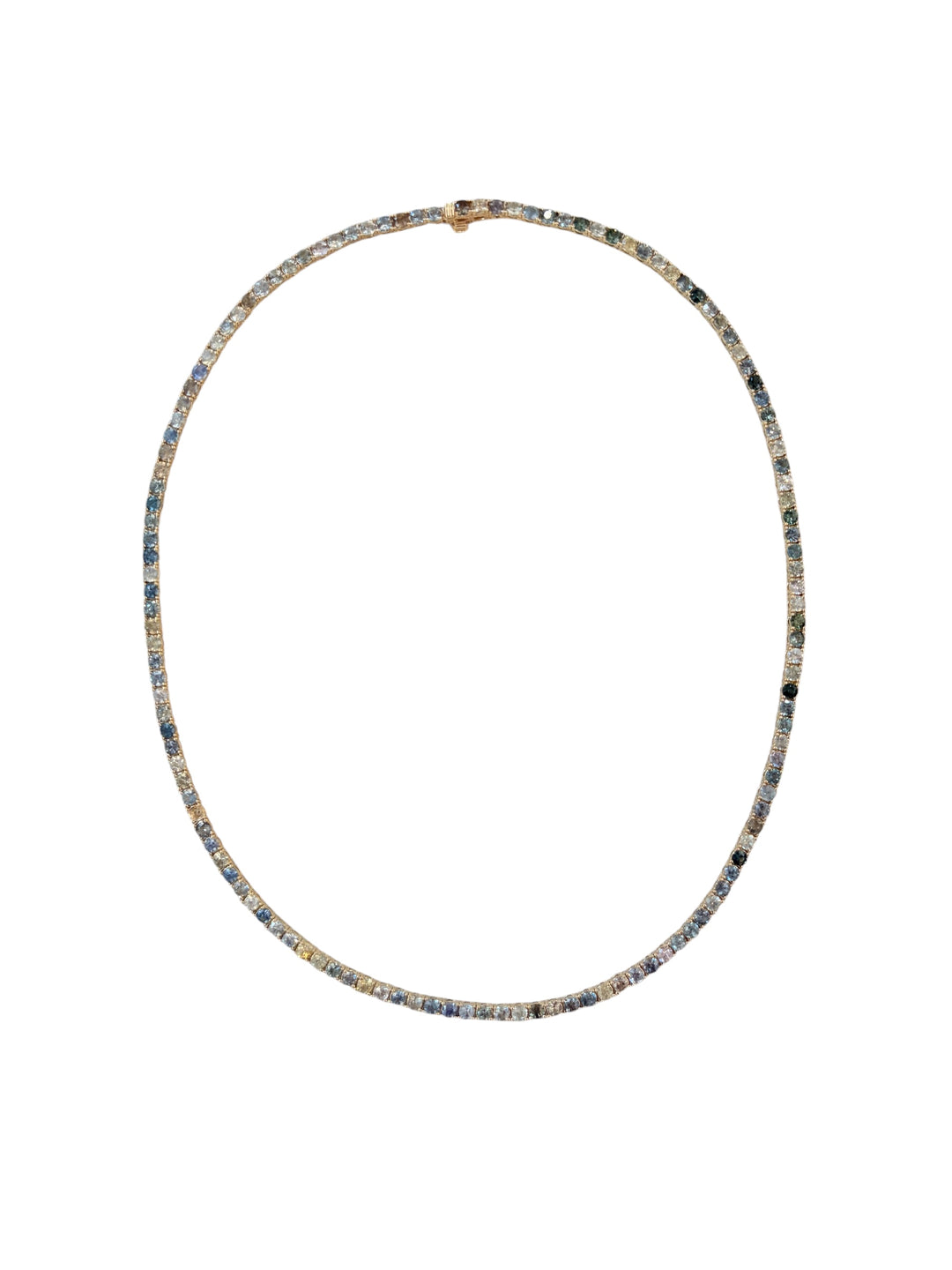 Montana Sapphire 14K Yellow Gold 17” Riviera