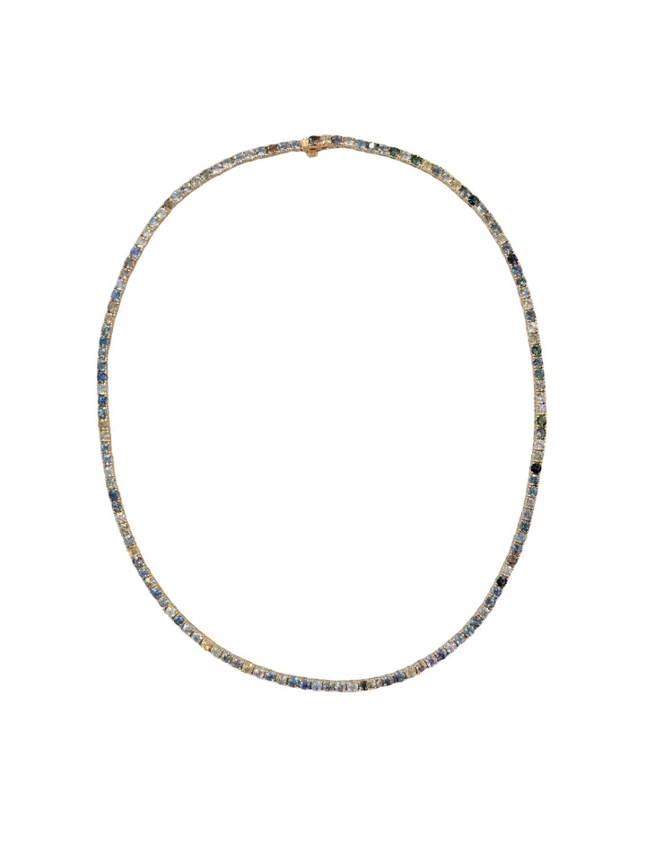 Montana Sapphire 14K Yellow Gold 17” Riviera
