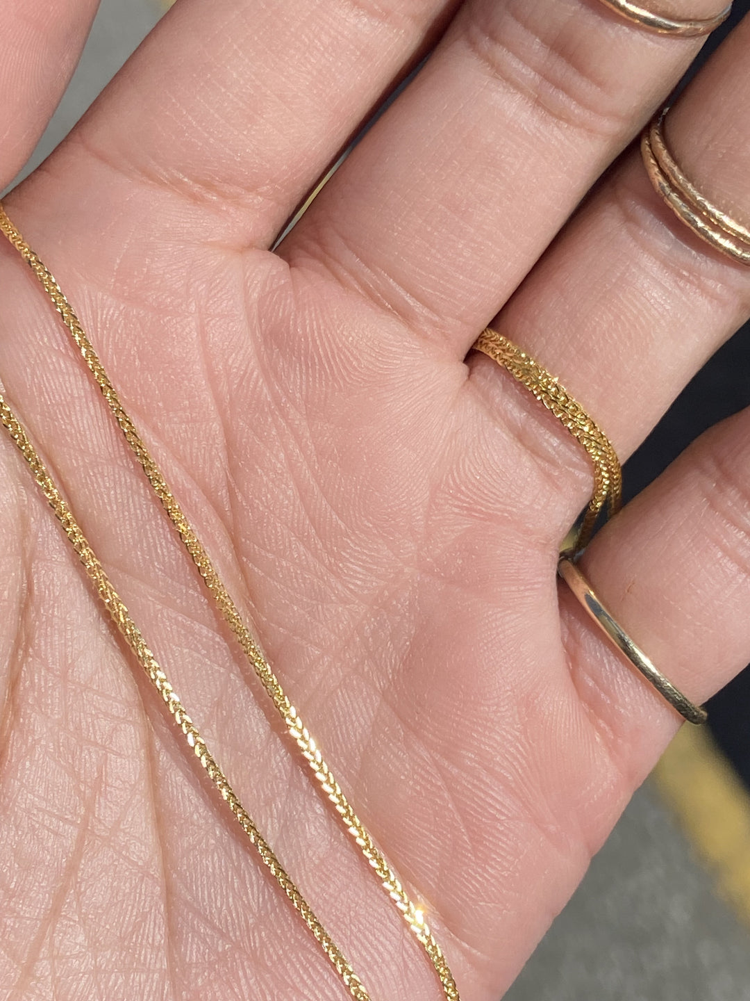 10K Gold Round Wheat Chain