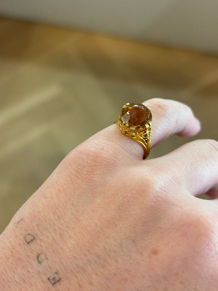 14K Vintage Citrine Ring