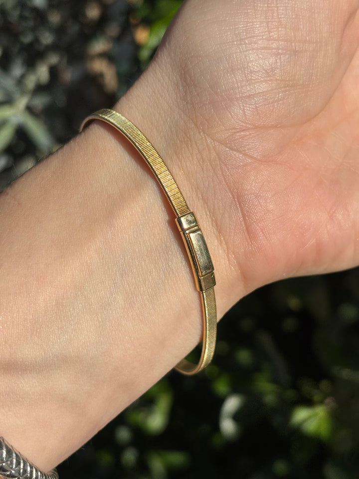 18K Gold Flat Flexi Bracelet