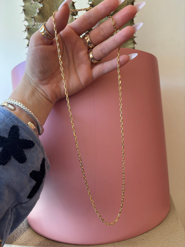 18k yellow gold mariner chain