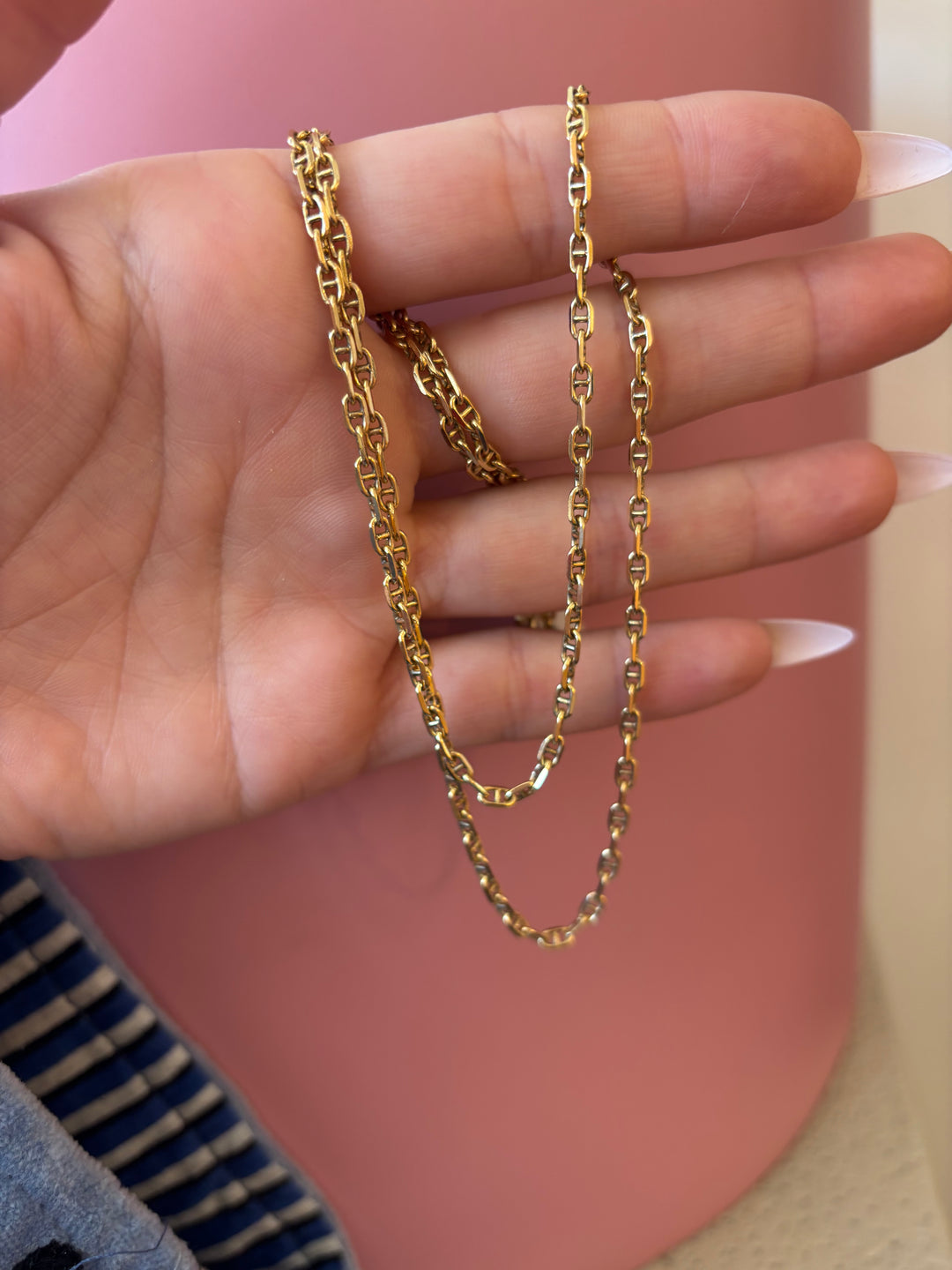 18k yellow gold mariner chain
