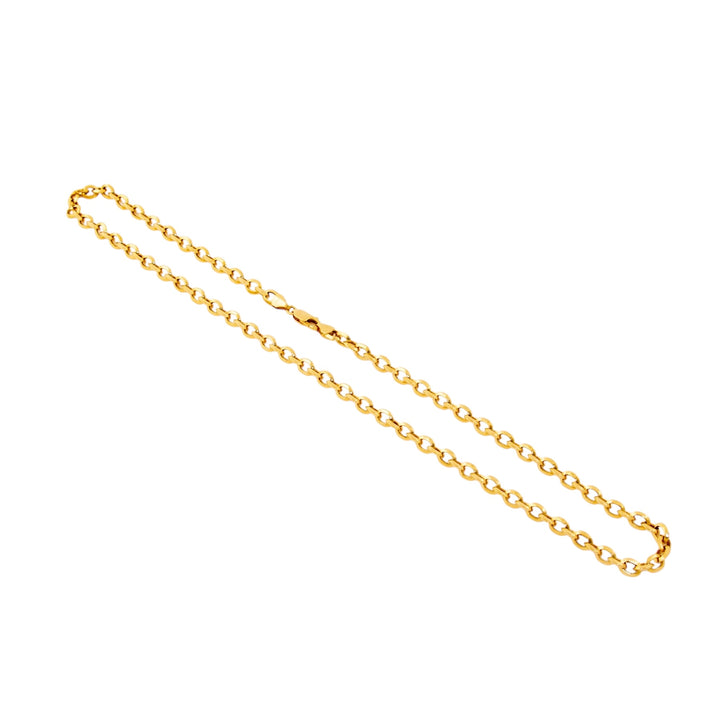 18k Yellow Gold x 4mm Knife-Edge Cable Link Chain Necklace