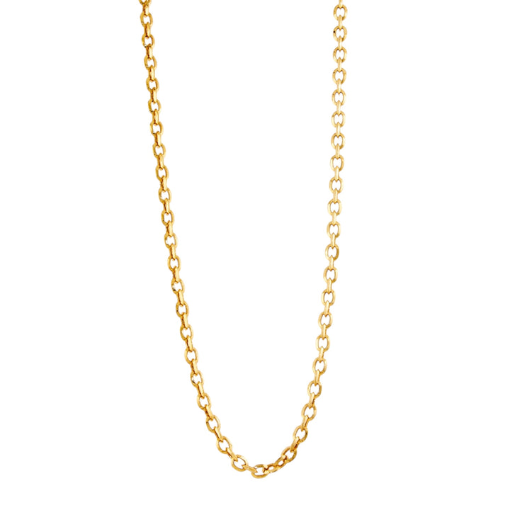 18k Yellow Gold x 4mm Knife-Edge Cable Link Chain Necklace