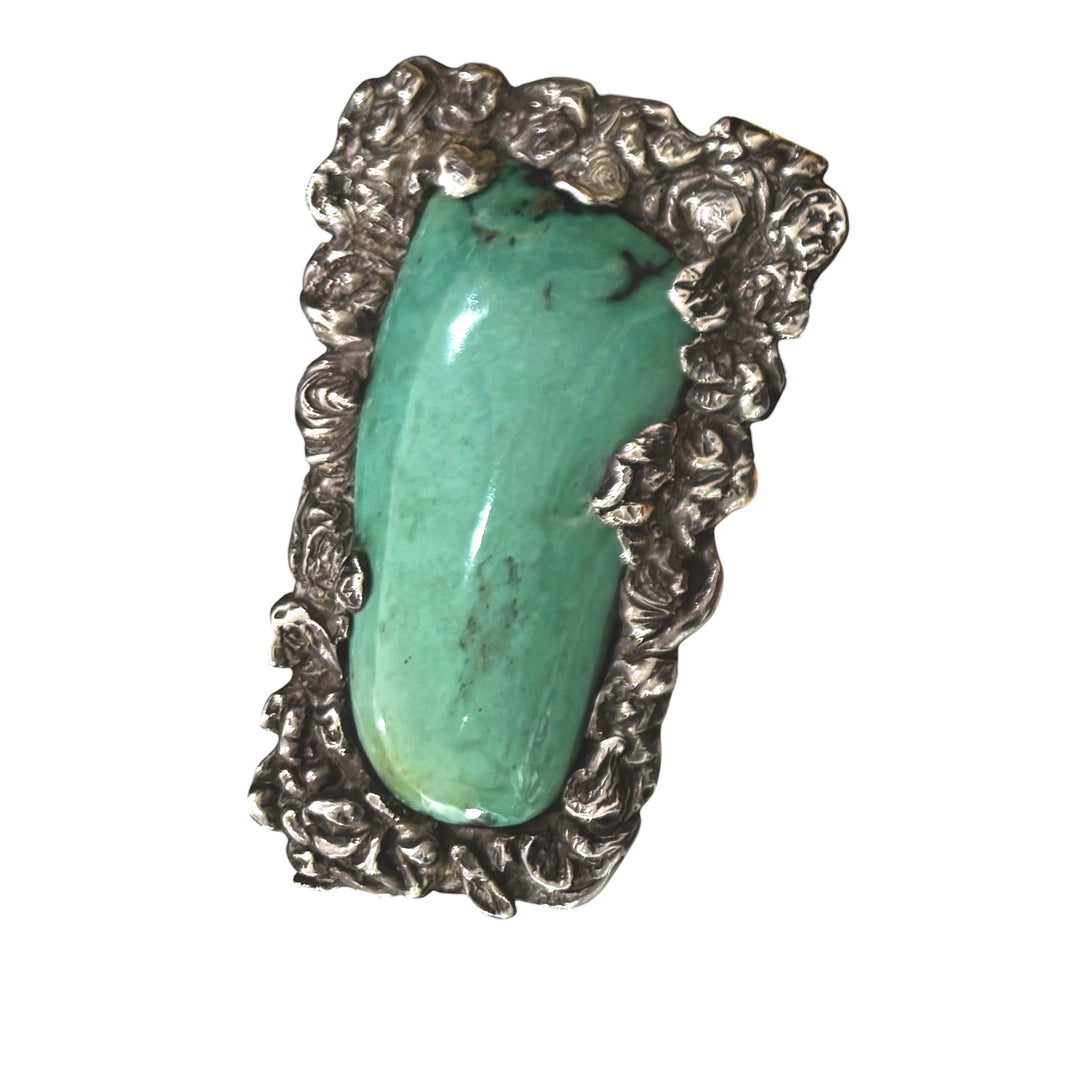 Silver x Rustic Vintage Turquoise Bolo Tie