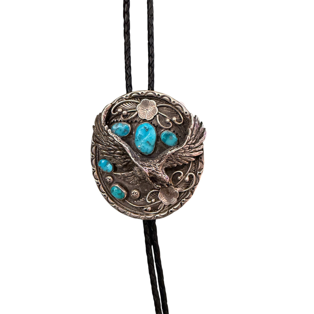 Vintage Silver Southwest Eagle Bolo Tie