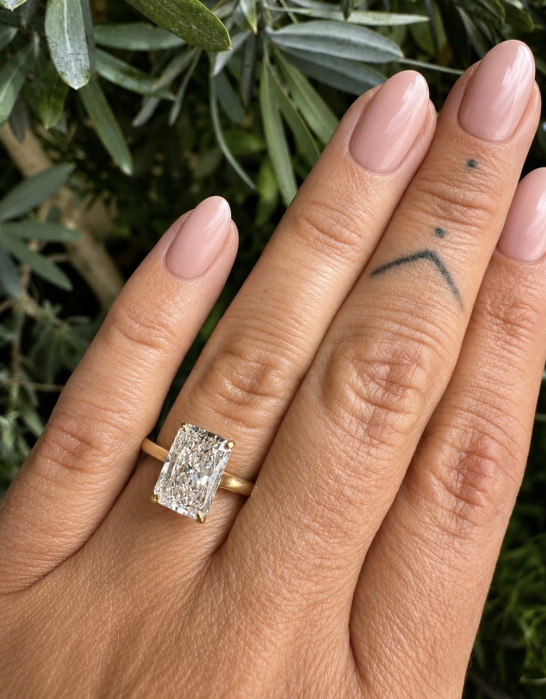 18k Yellow Gold 2.56ct Radiant Lab Diamond Solitaire Engagement Ring