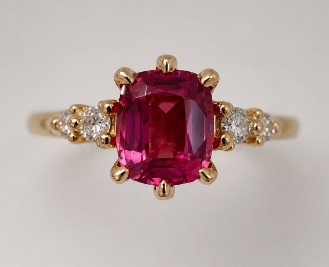 18k Yellow Gold Spinel  ring