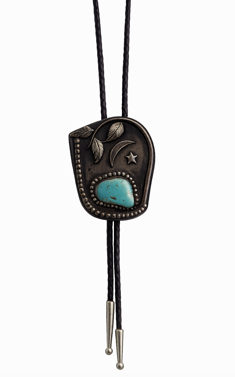 Vintage Silver Navajo 1980s Bolo Tie
