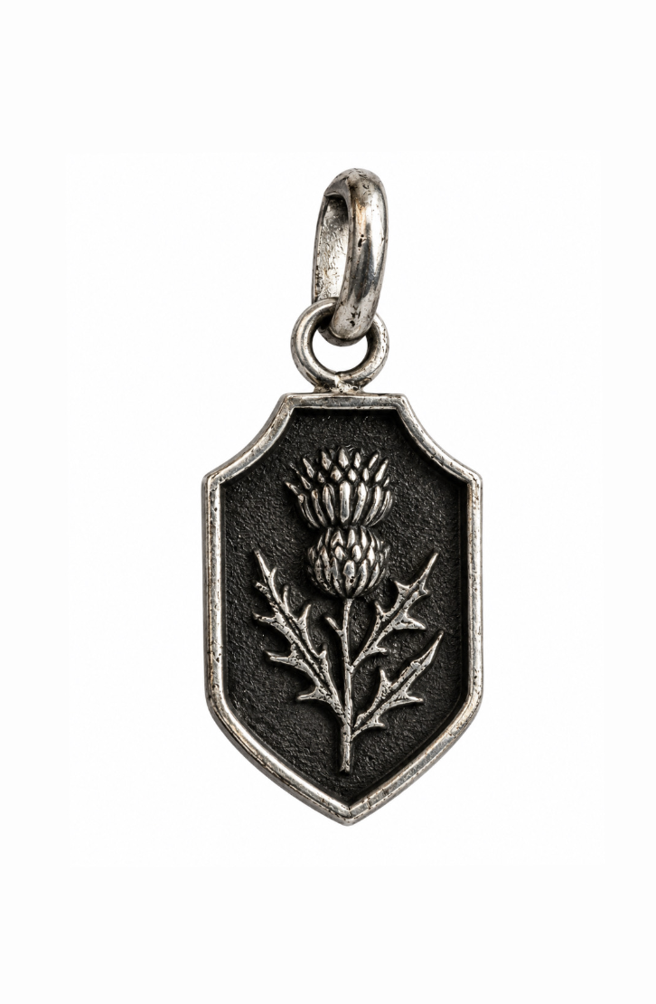 TWIN THISTLE PENDANT